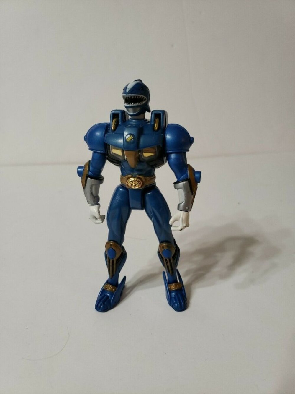 Power Rangers Wild Force DELUXE BLUE SAVAGE BATTLE POWER RANGER 5.5” Bandai 2001
